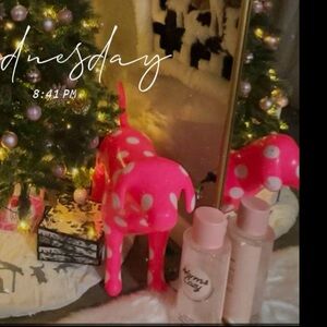 PINK Victoria's Secret Pink and White Polka Dot Dog.